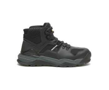 Caterpillar Work Boots South Africa Provoke Mid Waterproof Alloy Toe Brown Black - Cat Boots For Men - PJ2517490